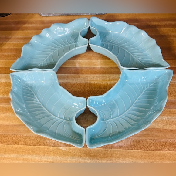 Vintage lazy Susan California Pottery MCM. 1950’s serveware; chips, veggies, etc - Picture 1 of 7